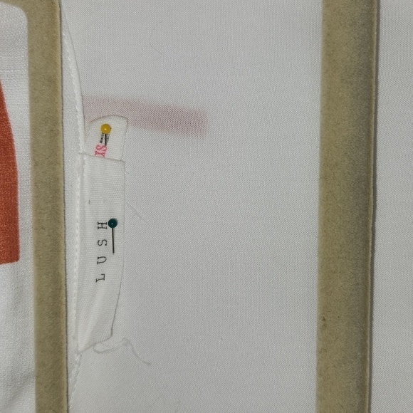 Lush Women's White Tie Short Sleeve Rayon Blend 3/4 Button Pull Over Shirt Dress - Picture 13 of 14